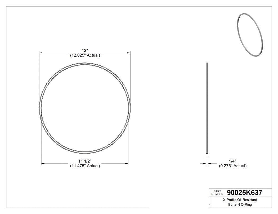 Technical drawing - 90025K637